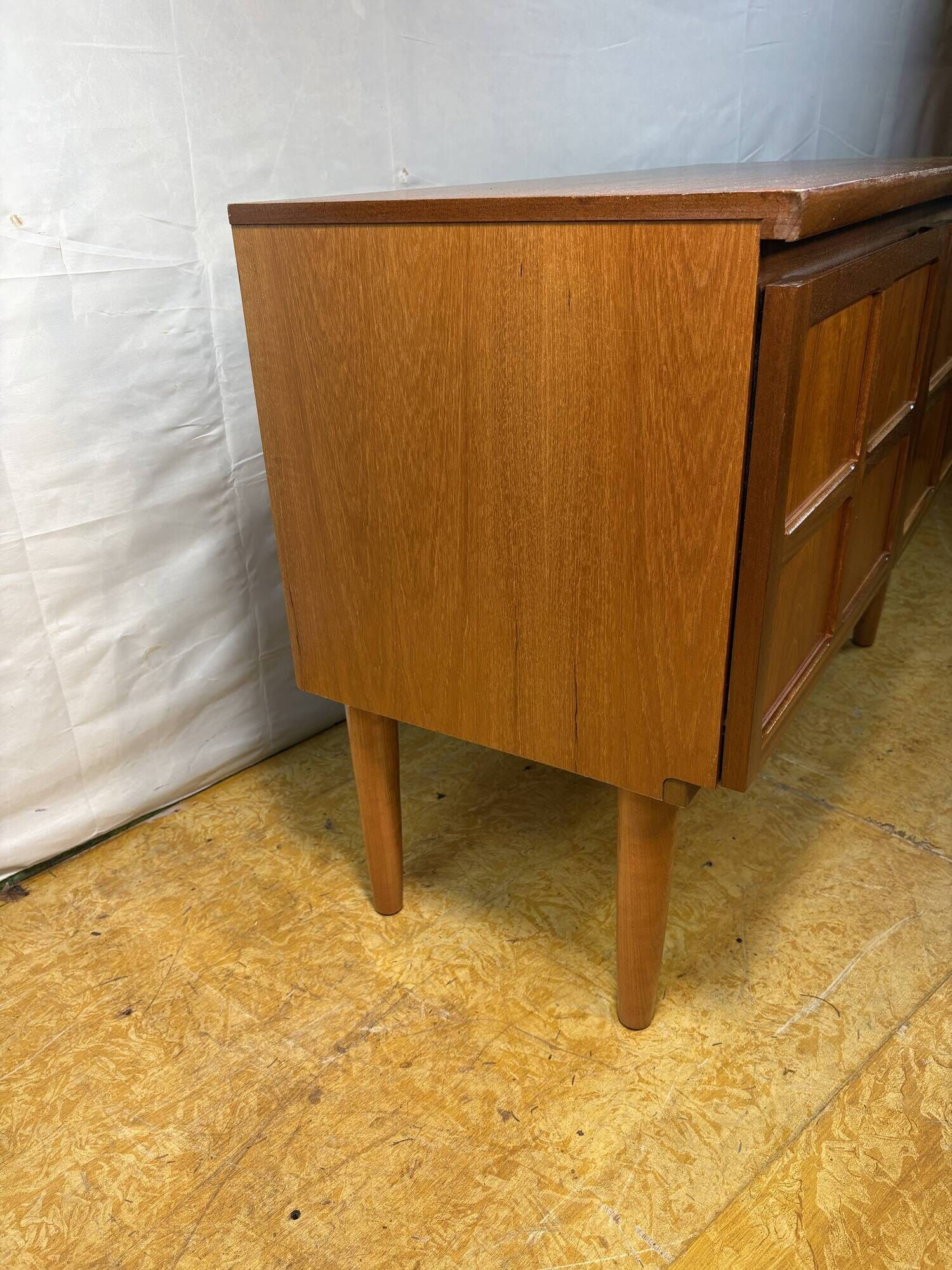 Mid-Century Retro Vintage Teak Sideboard by Nathan 1960s  Square Design • T