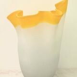 Glass paste handkerchief vase from the 70s
