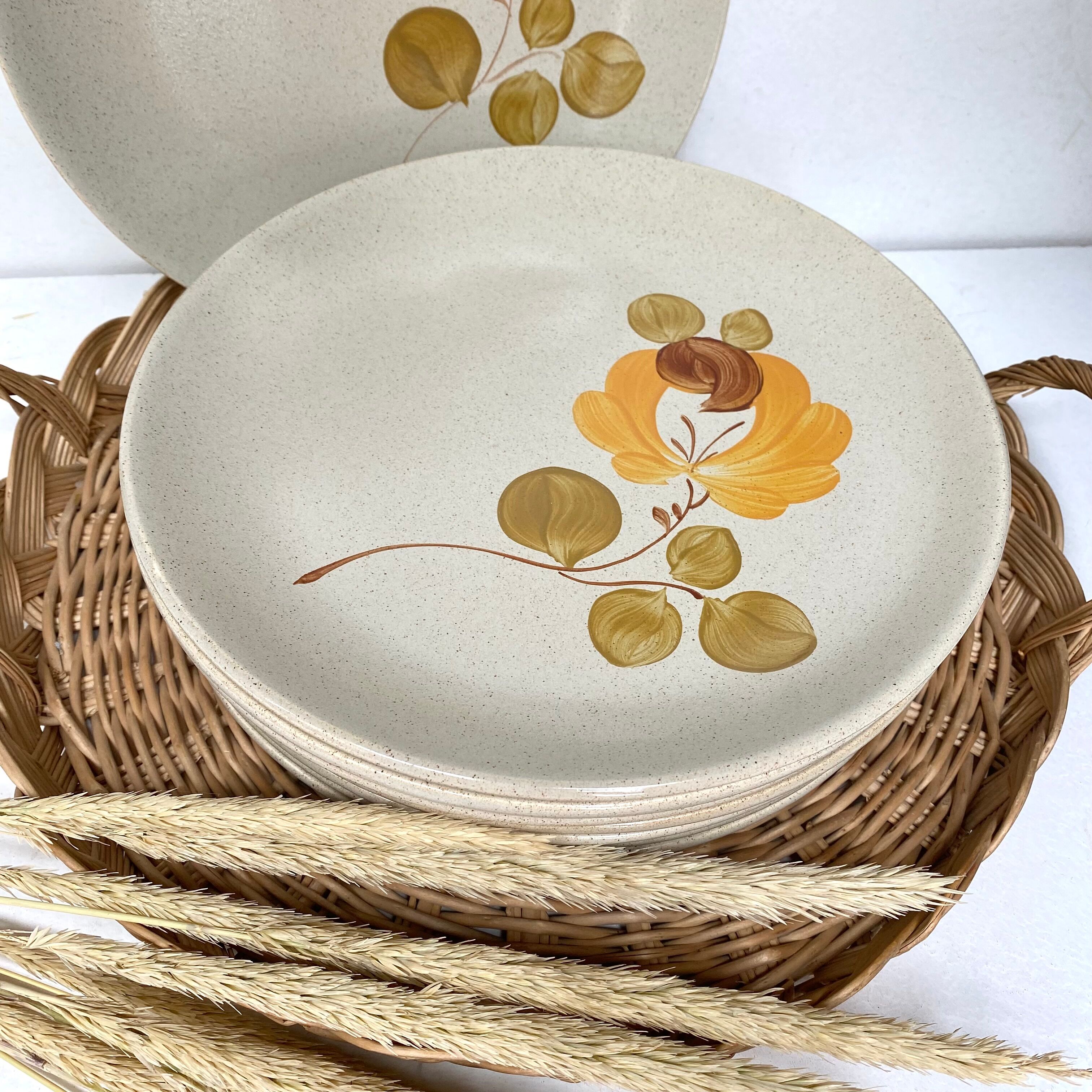 Flat plates in vintage sandstone Saint Amand
