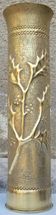 75 shell casing carved - Art of the poilus floral decoration WW1