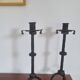 Pair of brutalist candlesticks