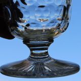 Old baccarat crystal glass with absinthe bistrot pastille decoration