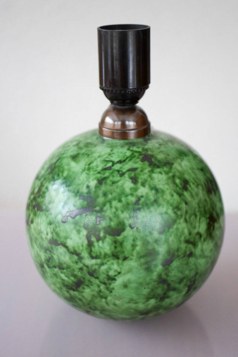Scandinavian Art Deco table lamp in ceramic by Erik Mornils for Nittsjö, 1930s
