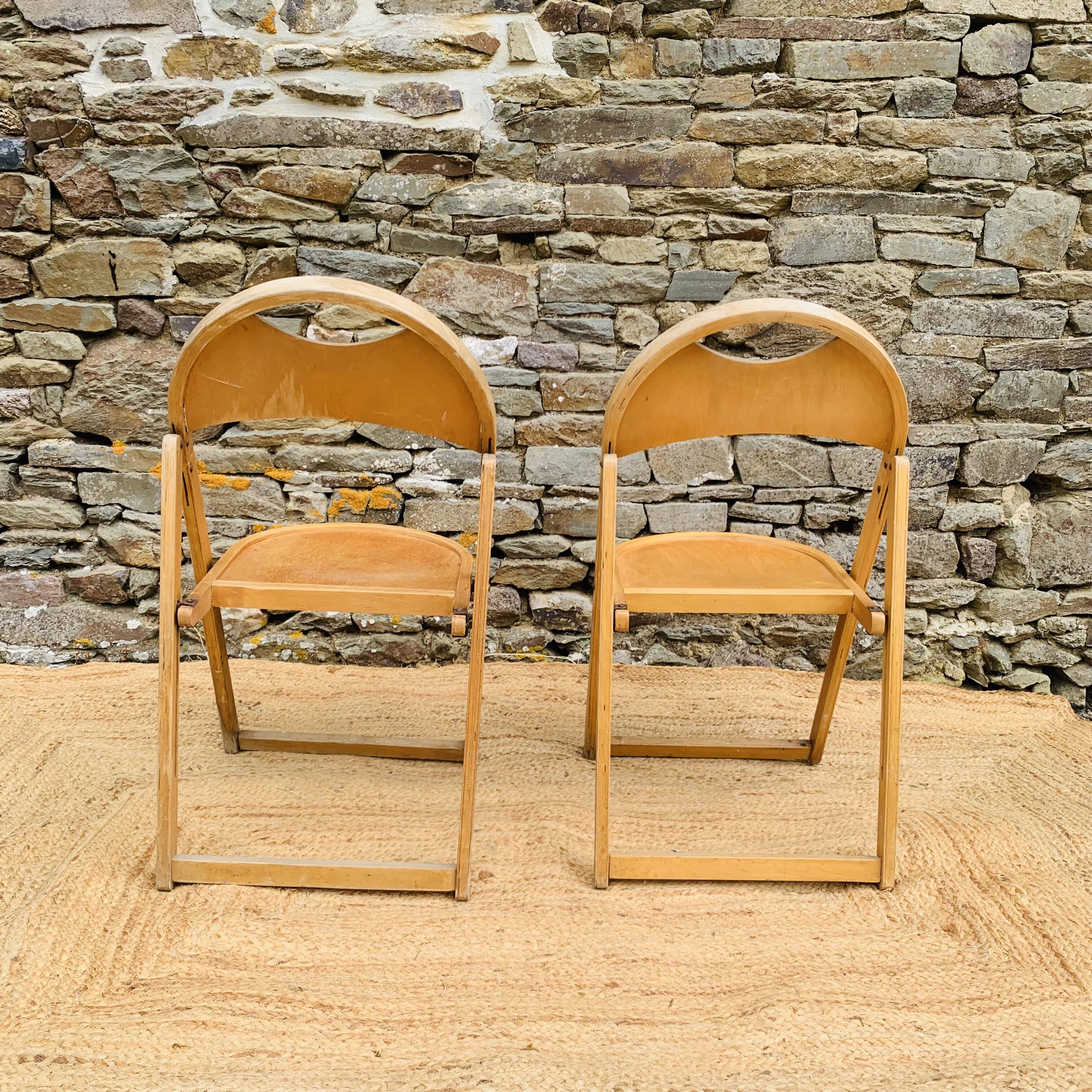 Vintage OTK folding chair pair