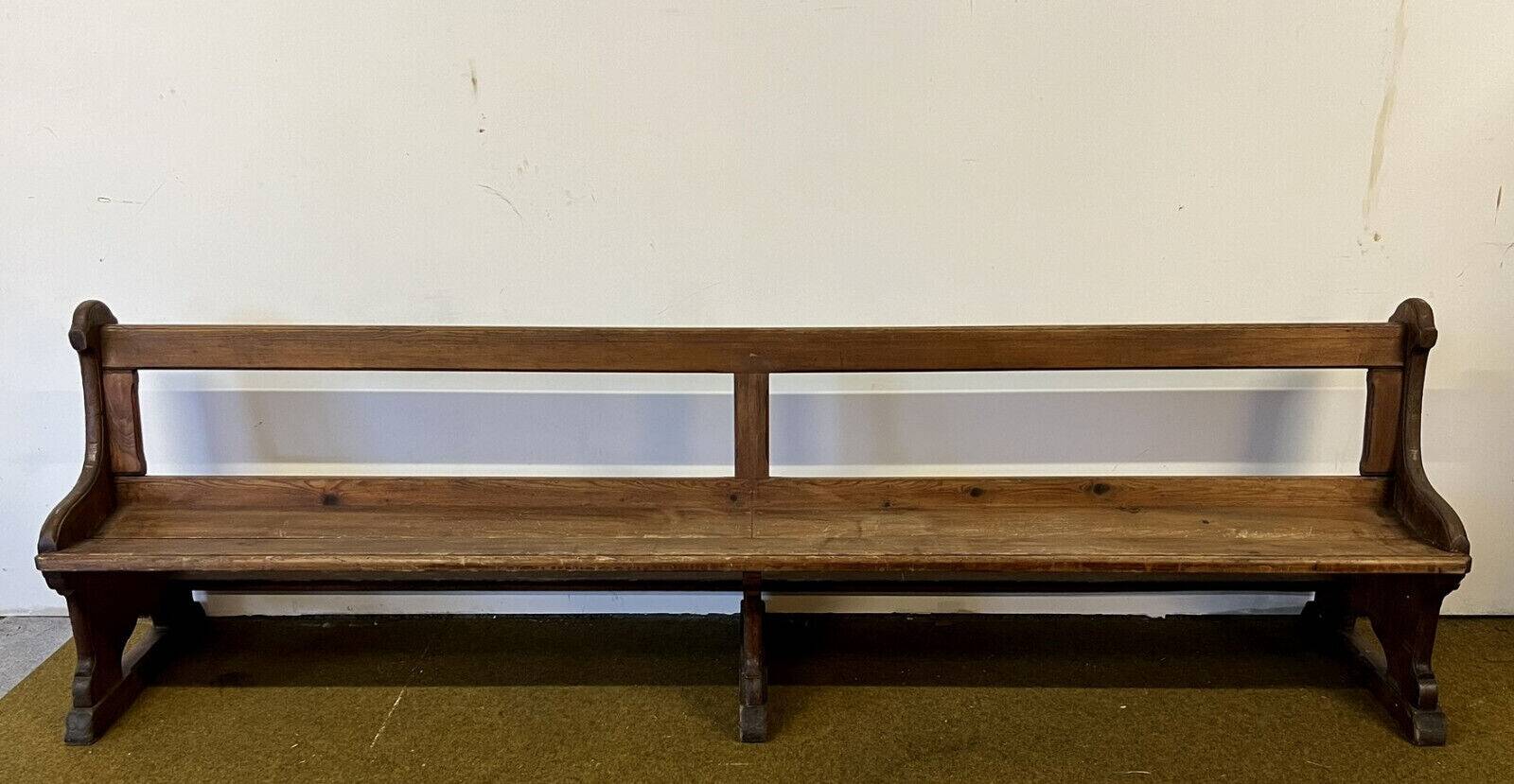 Monumental church bench with solid wood back, 19th century around 1800
