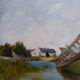 Oil on canvas . Boat cemetery. Finistère.