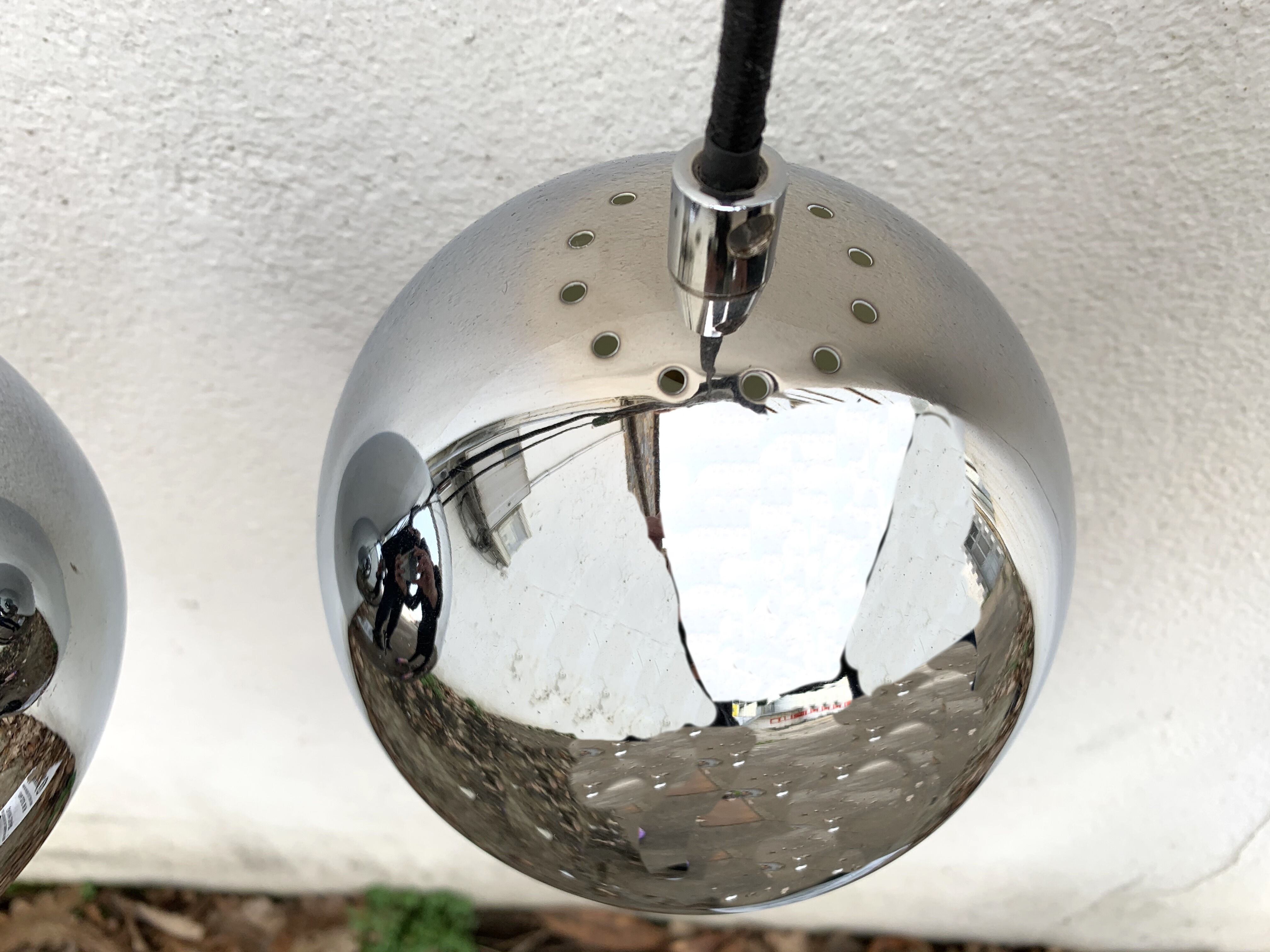 3-ball chrome hanging lamp