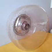 Space age wall or ceiling light in bubble glass from the 1970s.