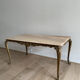 Marble and brass coffee table