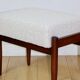 Edmund Homa stool, cream ivory white boucle seat - 2 pieces available