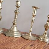 Set of 10 gold-tinted brass candle holders 02 pro
