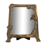 Miroir à poser encadrement laiton