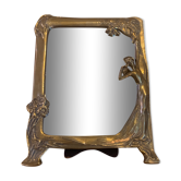 Mirror to install brass frame