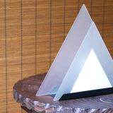Glass pyramid lamp, 80s