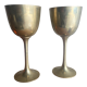Gilded metal stemmed glasses