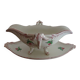 Old earthenware gravy boat KG Lunéville flower pattern - 30.5 cm