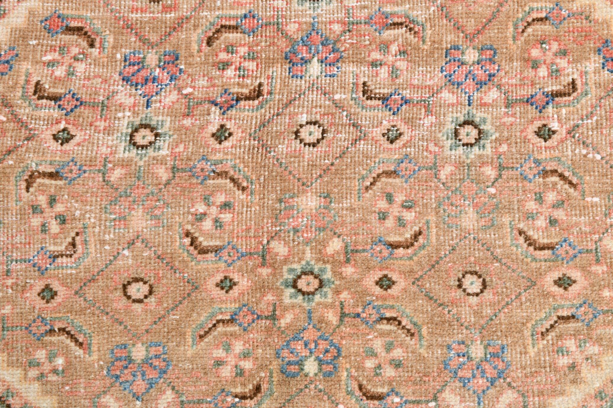 10x13 Salmon Pink Oriental Antique Persian Rug, 296x387Cm
