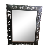 Miroir ancien encadrement chêne sculptés