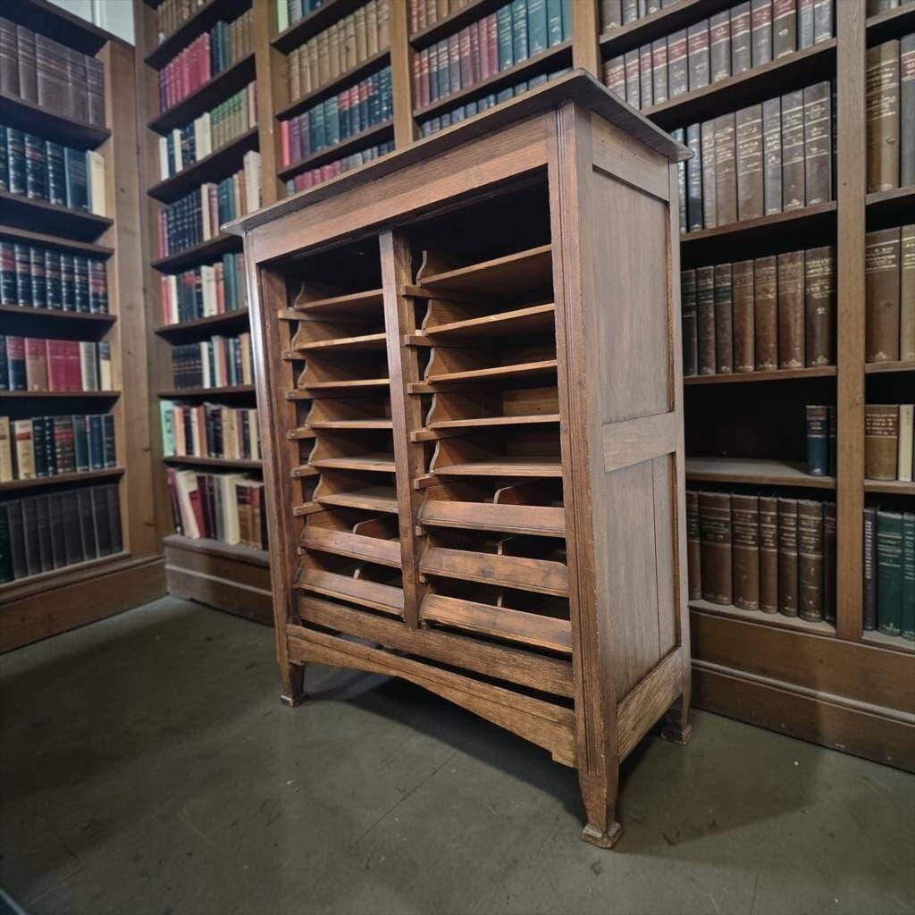 Vintage wooden commode/file cabinet/notary's cupboard