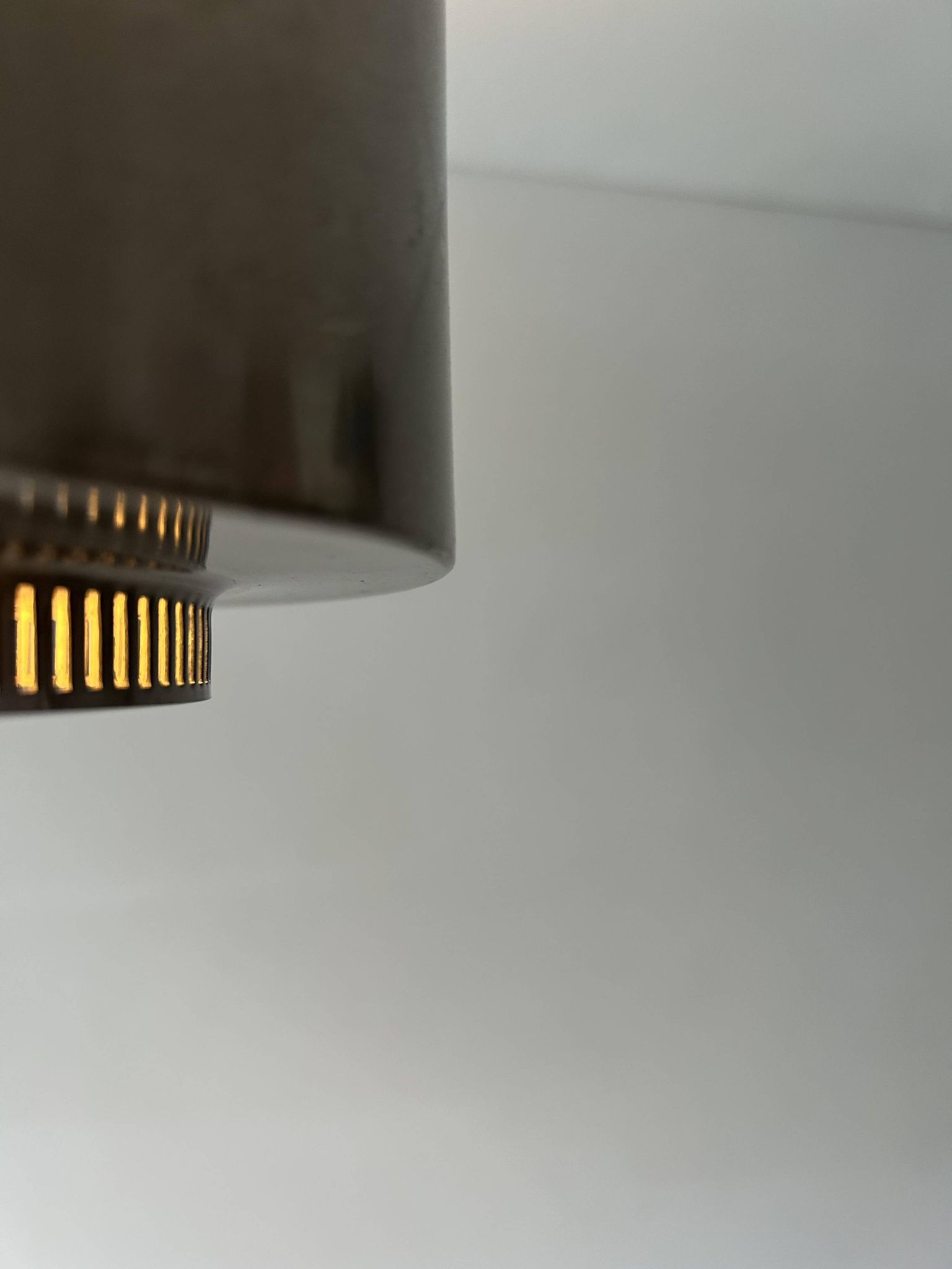 Vintage modernist chandelier, chrome metal, France 1940s