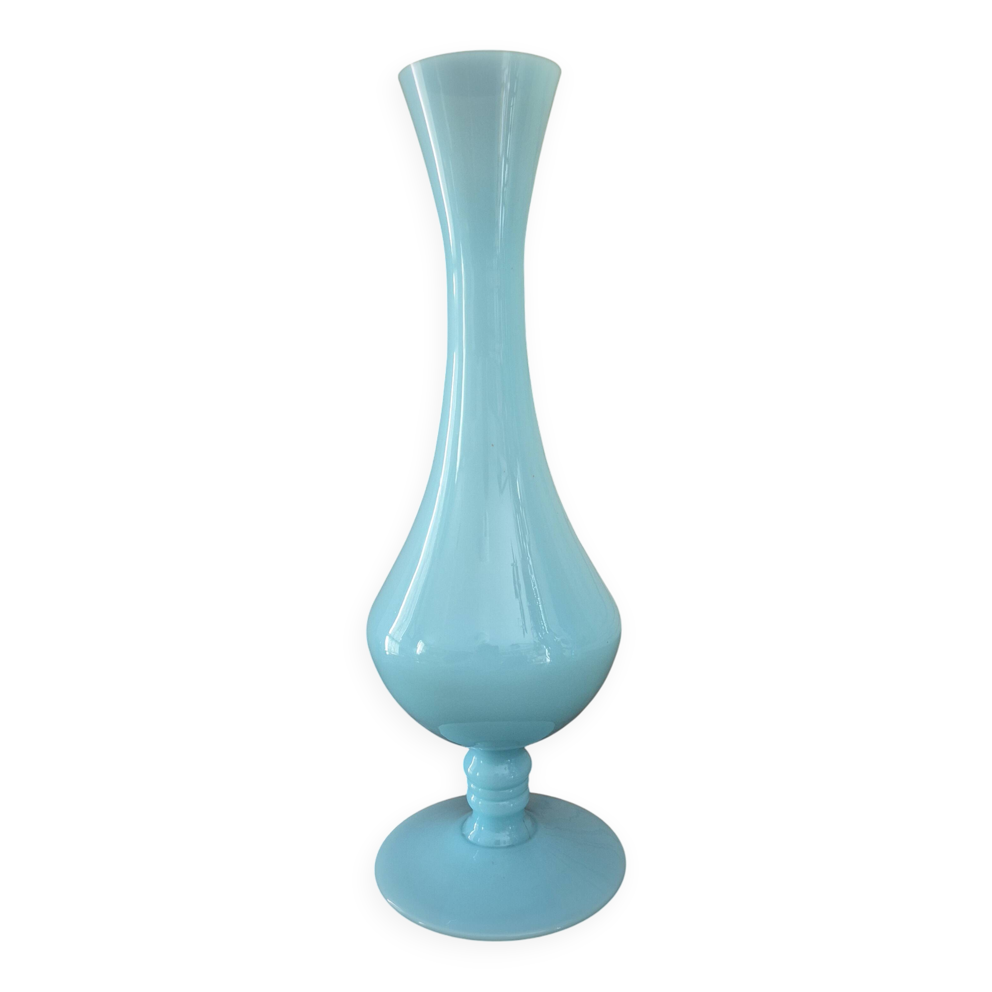 Vintage sky blue opaline vase