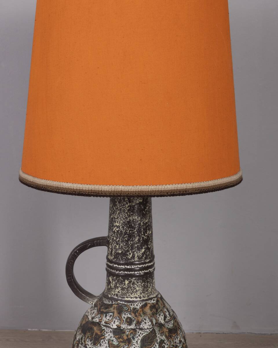 Vintage 1960s ceramic floor lamp, west germany design