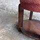 Art Deco stool upholstered with a lower shelf, France, circa 1930.