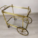 Vintage brass bar trolley service