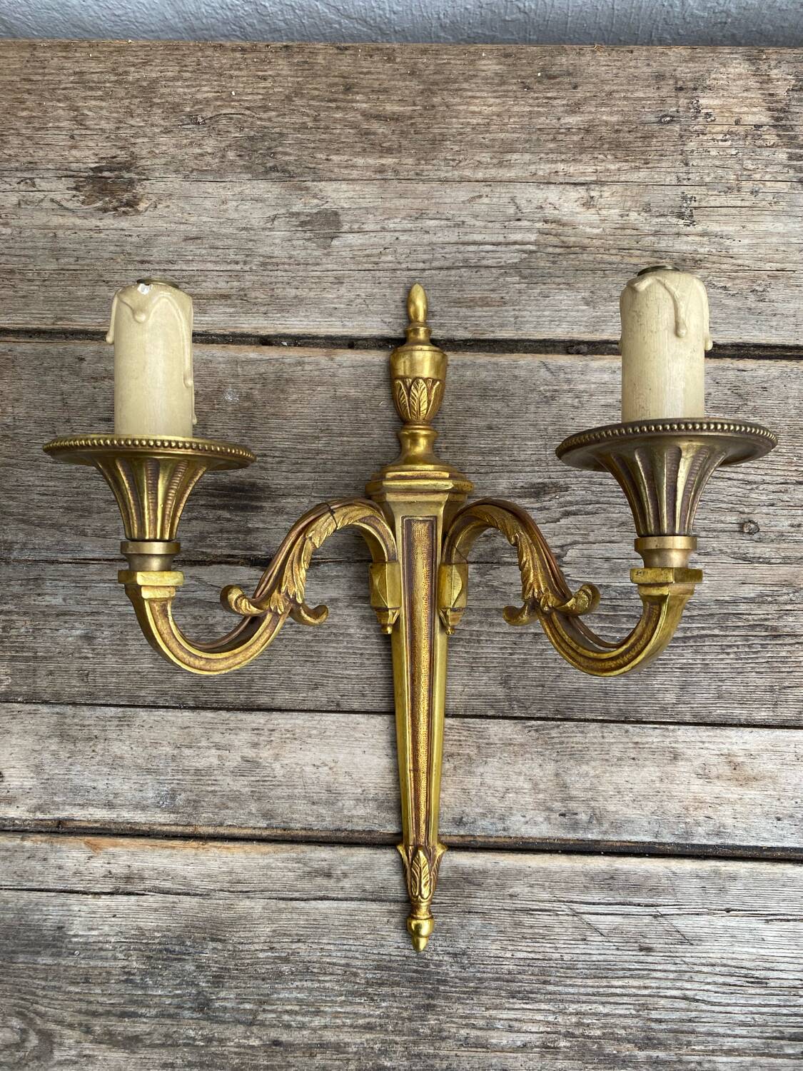 Lucien Gau bronze wall lamp