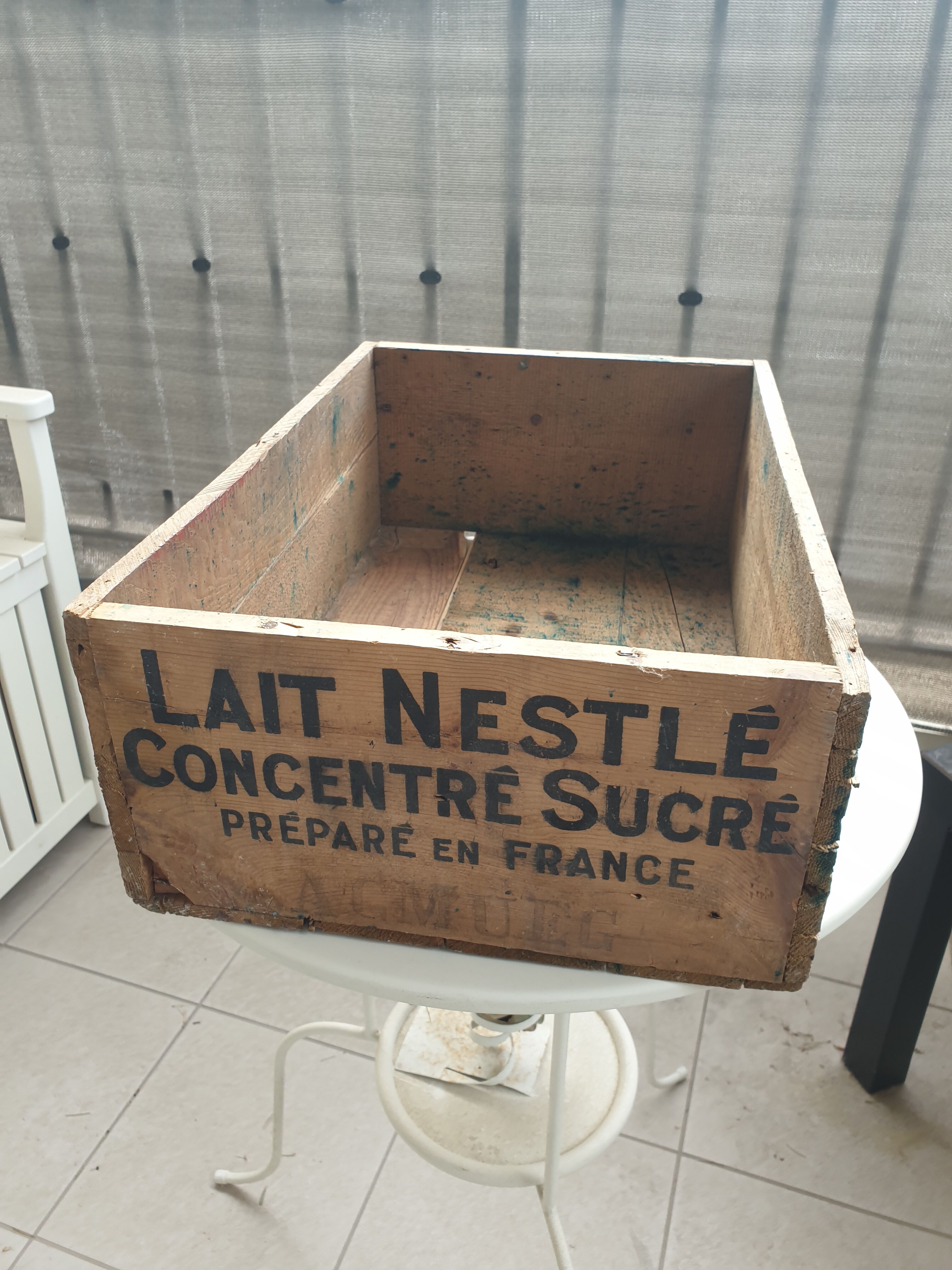 Vintage Nestle wooden crate