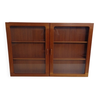 Wall Cabinet with Glass Doors from Dyrlund, Denmark, 1970s
