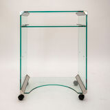 Bureau d'appoint en verre Galotti & Radice Italie 1980