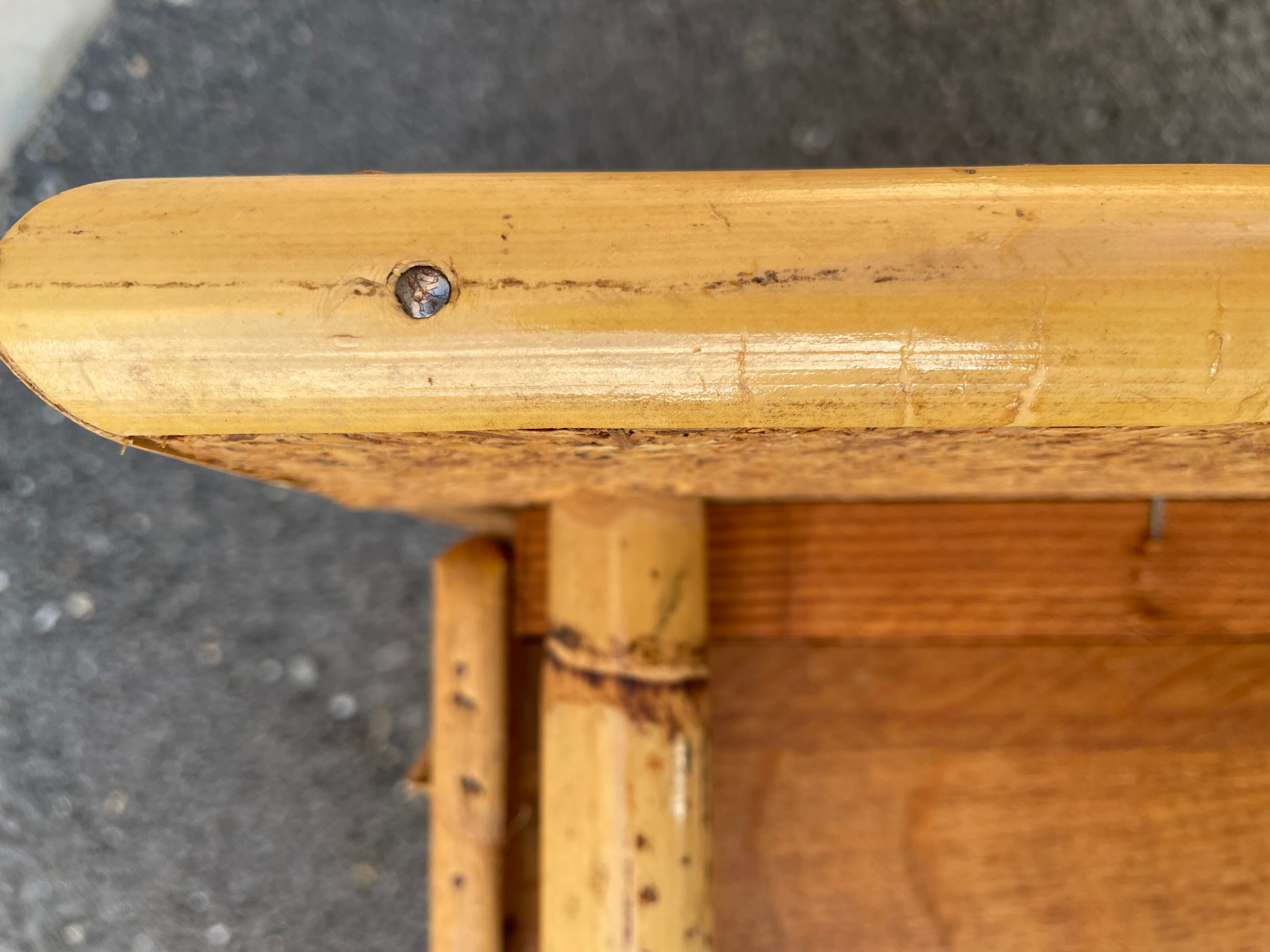 Rattan bedside and bamboo