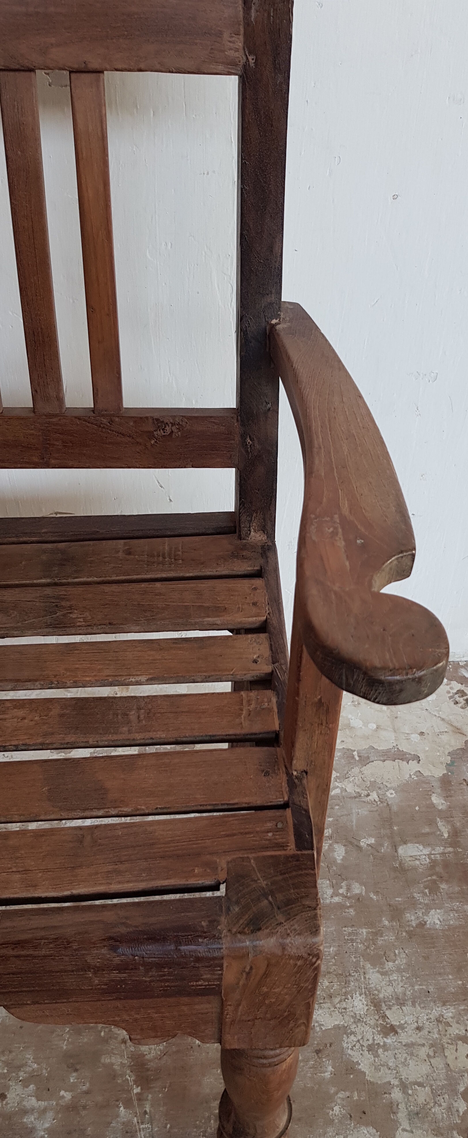 Old "art-deco" teak bench