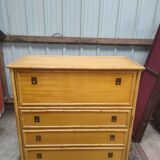 Dal Vera bamboo chest of drawers, Italian design, 70s