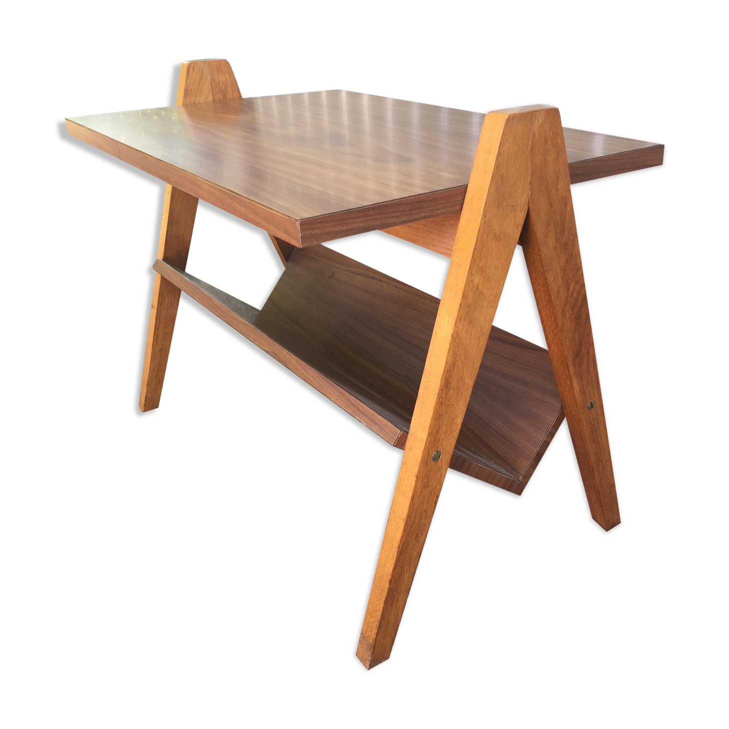 Scandinavian coffee table feet compass 1970