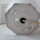 Table lamp ball in opaline and foot porcelain art deco
