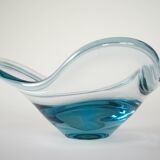 Glass platter, Danish design, 1960s, manufacturer: Holmegaard