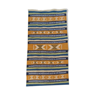 Tapis kilim multicolore fait main en pure laine 105x55 cm
