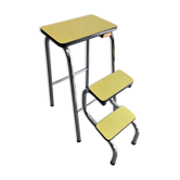 Tabouret marche pieds formica jaune