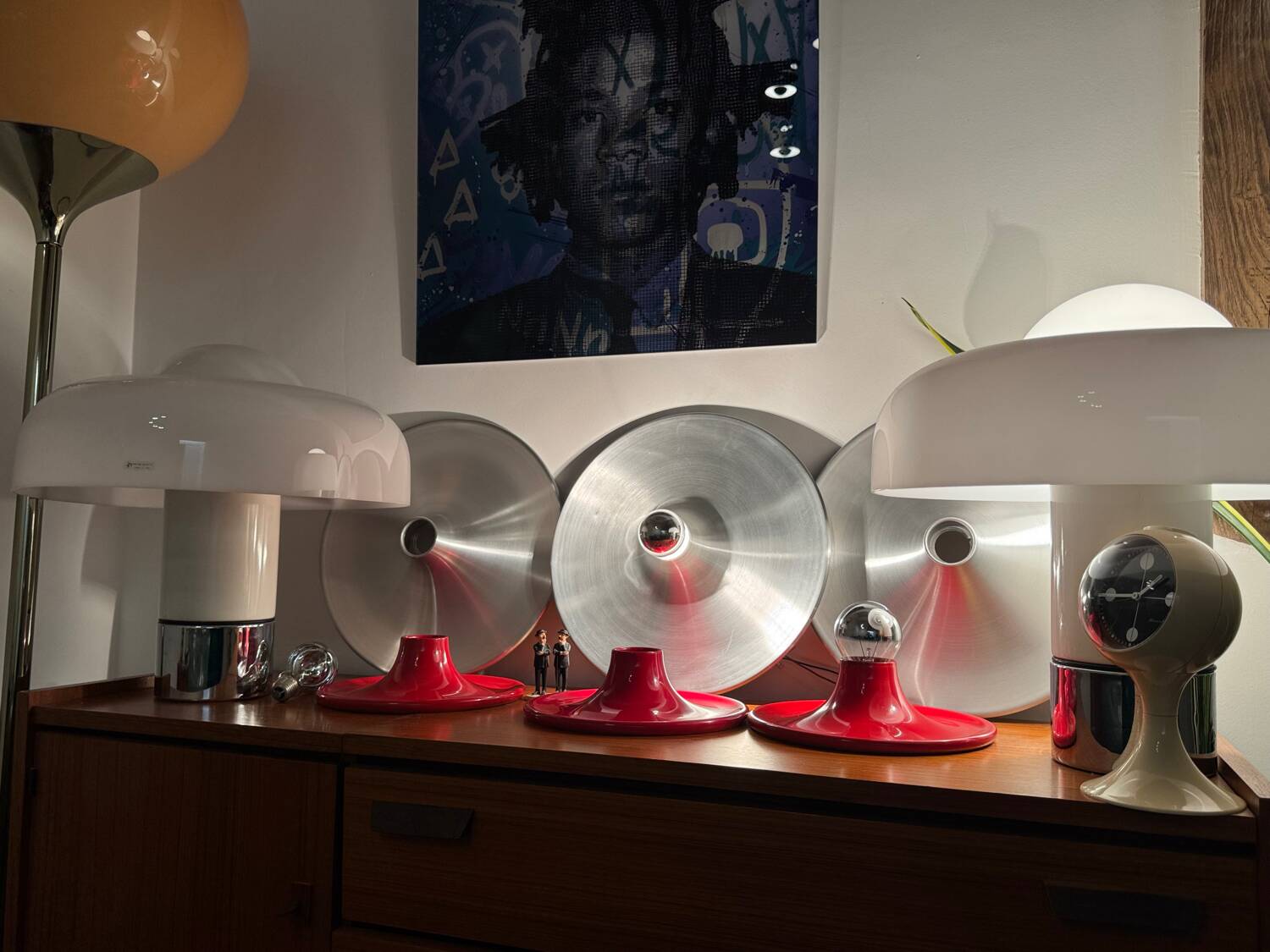 Modernist silver wall light(s)