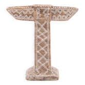 Bougeoir Marocain en pierre beige, années 70
