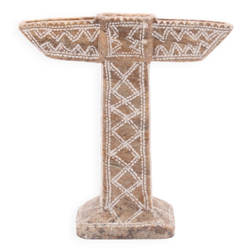 Bougeoir Marocain en pierre beige, années 70
