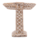 Moroccan candle holder in beige stone, 1970s