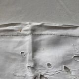 Embroidered linen tablecloth