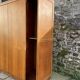 Wardrobe with 3 sliding doors in solid wood 1960
