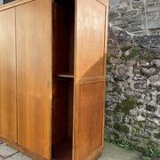 Wardrobe with 3 sliding doors in solid wood 1960