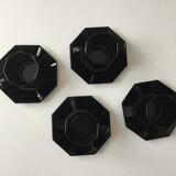 Art Deco-style black coffee cups