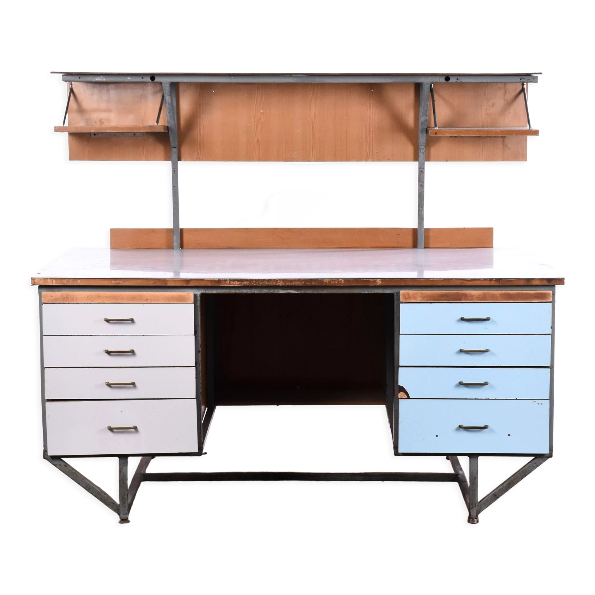 Vintage metal workbench