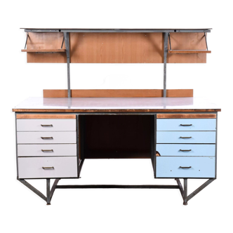 Vintage metal workbench